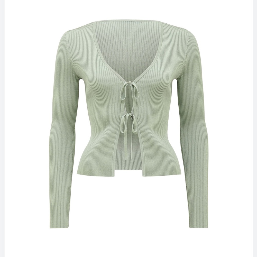 Long Sleeve Double Tie Cardigan